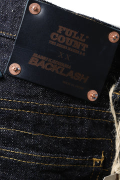 Load image into Gallery viewer, BACKLASH xx FULLCOUNT Collaboration BOOT CUT PANTS / 13.7oz ZIMBABWE DENIM (INDIGO BLUE)