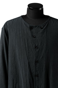 画像をギャラリービューアに読み込む, YUTA MATSUOKA exclusive minimal shirt / noil silk broad (BLACK)