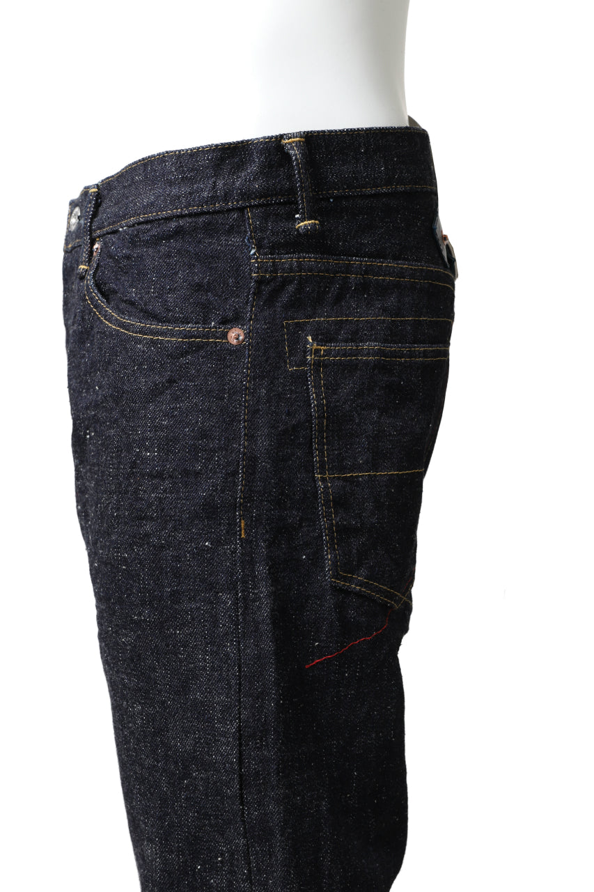 Load image into Gallery viewer, BACKLASH xx FULLCOUNT Collaboration STRAIGHT PANTS / 13.7oz ZIMBABWE DENIM (INDIGO BLUE)