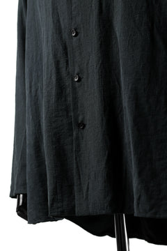画像をギャラリービューアに読み込む, YUTA MATSUOKA exclusive minimal shirt / noil silk broad (BLACK)