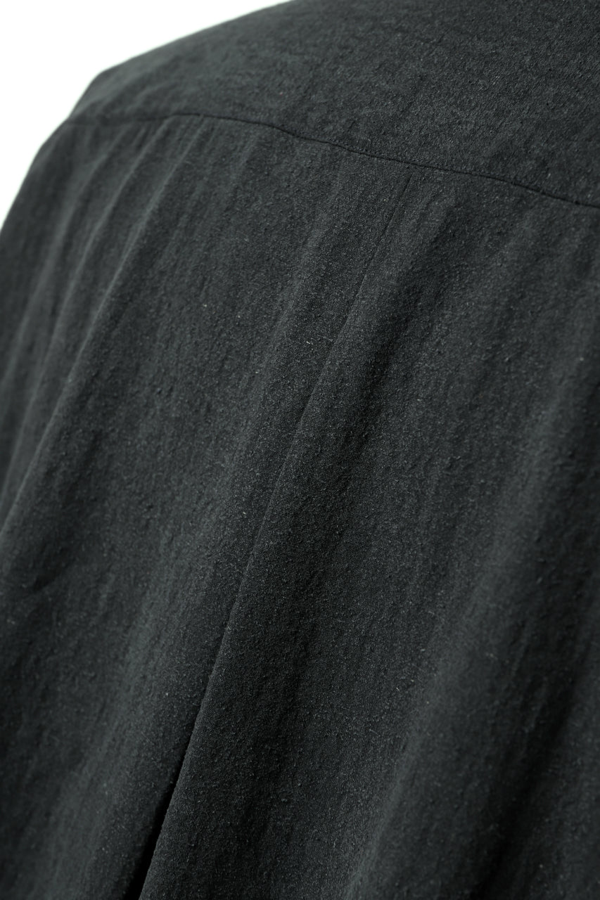 画像をギャラリービューアに読み込む, YUTA MATSUOKA exclusive minimal shirt / noil silk broad (BLACK)