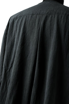 画像をギャラリービューアに読み込む, YUTA MATSUOKA exclusive minimal shirt / noil silk broad (BLACK)
