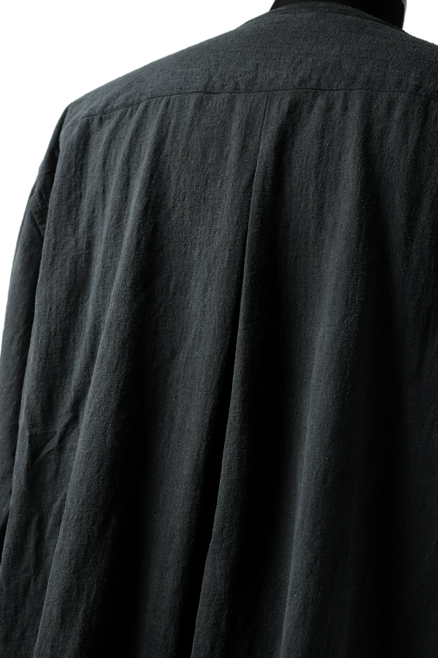 画像をギャラリービューアに読み込む, YUTA MATSUOKA exclusive minimal shirt / noil silk broad (BLACK)