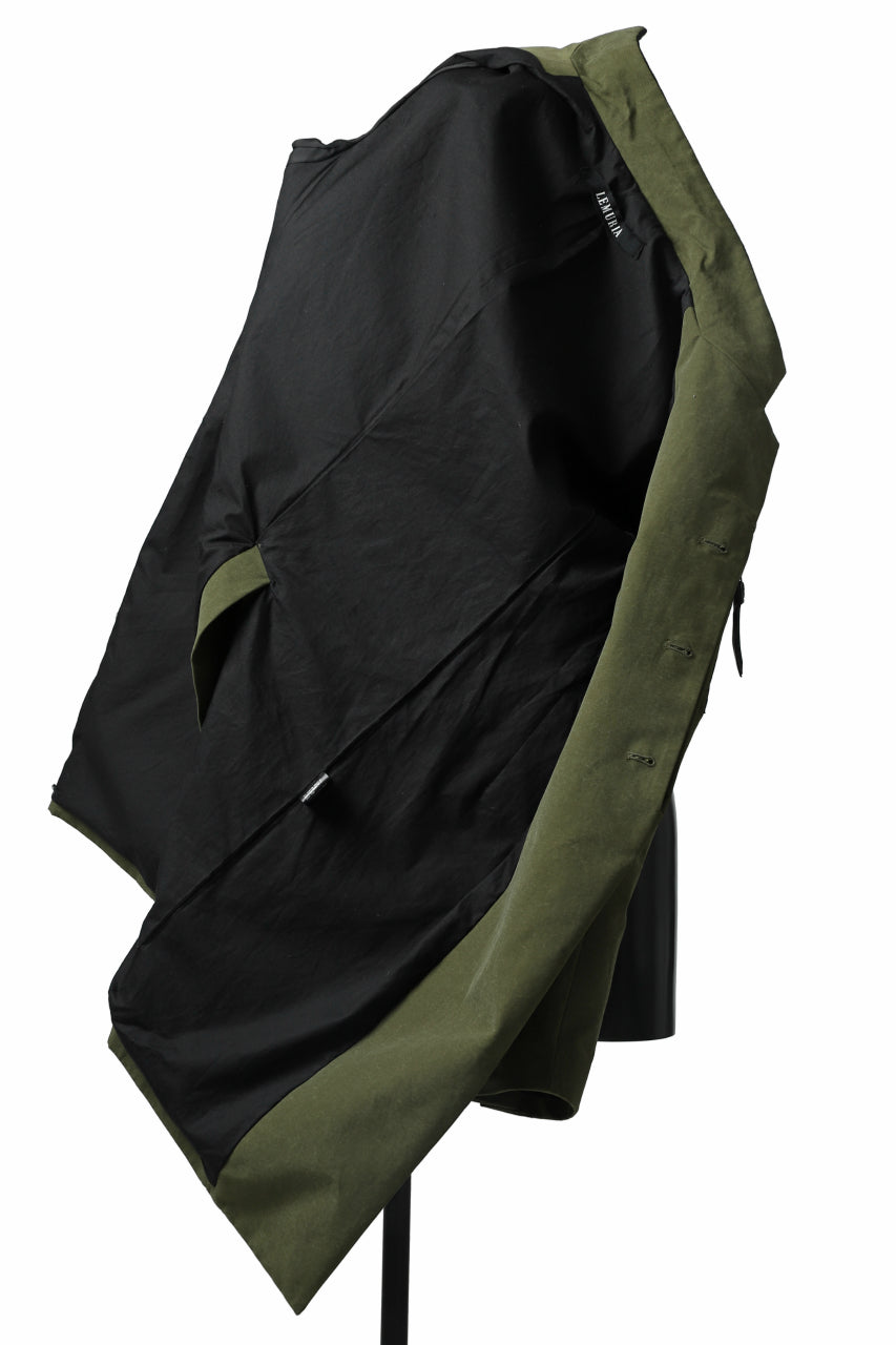 LEMURIA CLASSIC BOMBER COAT / SALT SHRINKAGE GRUNGE CLOTH (KHAKI)