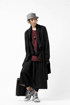 画像をギャラリービューアに読み込む, FIRST AID TO THE INJURED THEODOR DRAPE CARDIGAN / SINGLE JERSEY (BLACK)