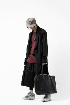 画像をギャラリービューアに読み込む, FIRST AID TO THE INJURED THEODOR DRAPE CARDIGAN / SINGLE JERSEY (BLACK)