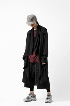画像をギャラリービューアに読み込む, FIRST AID TO THE INJURED THEODOR DRAPE CARDIGAN / SINGLE JERSEY (BLACK)