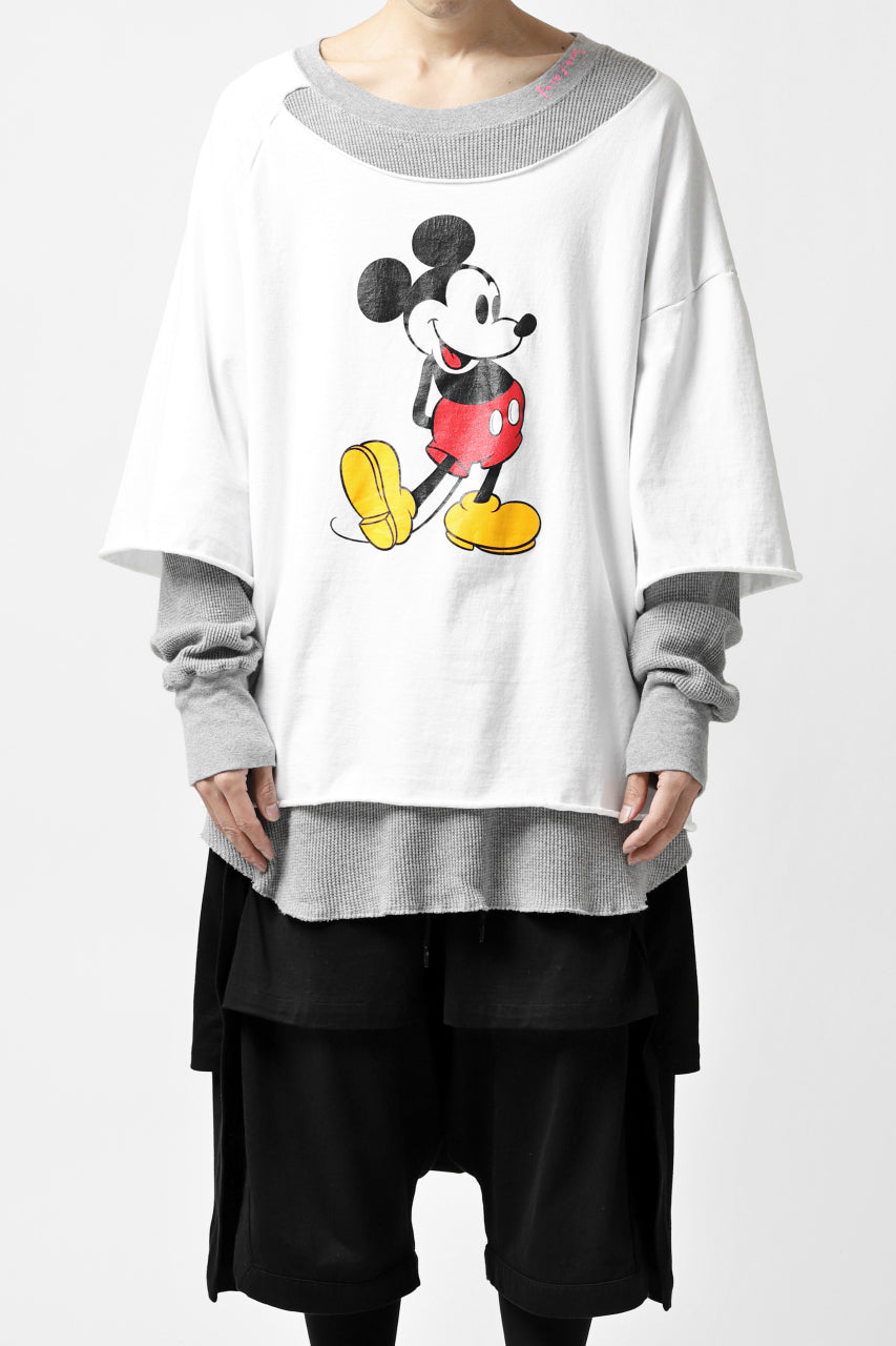 画像をギャラリービューアに読み込む, FACETASM × DISNEY Collaboration MICKEY DOCKING LAYER TOPS (WHITE)