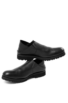 画像をギャラリービューアに読み込む, Portaille "one make" PL5 VB Slipon Shoes / Oiled Kip (OVER DYED BLACK)