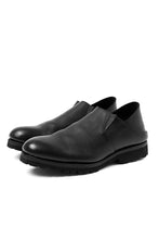 画像をギャラリービューアに読み込む, Portaille "one make" PL5 VB Slipon Shoes / Oiled Kip (OVER DYED BLACK)