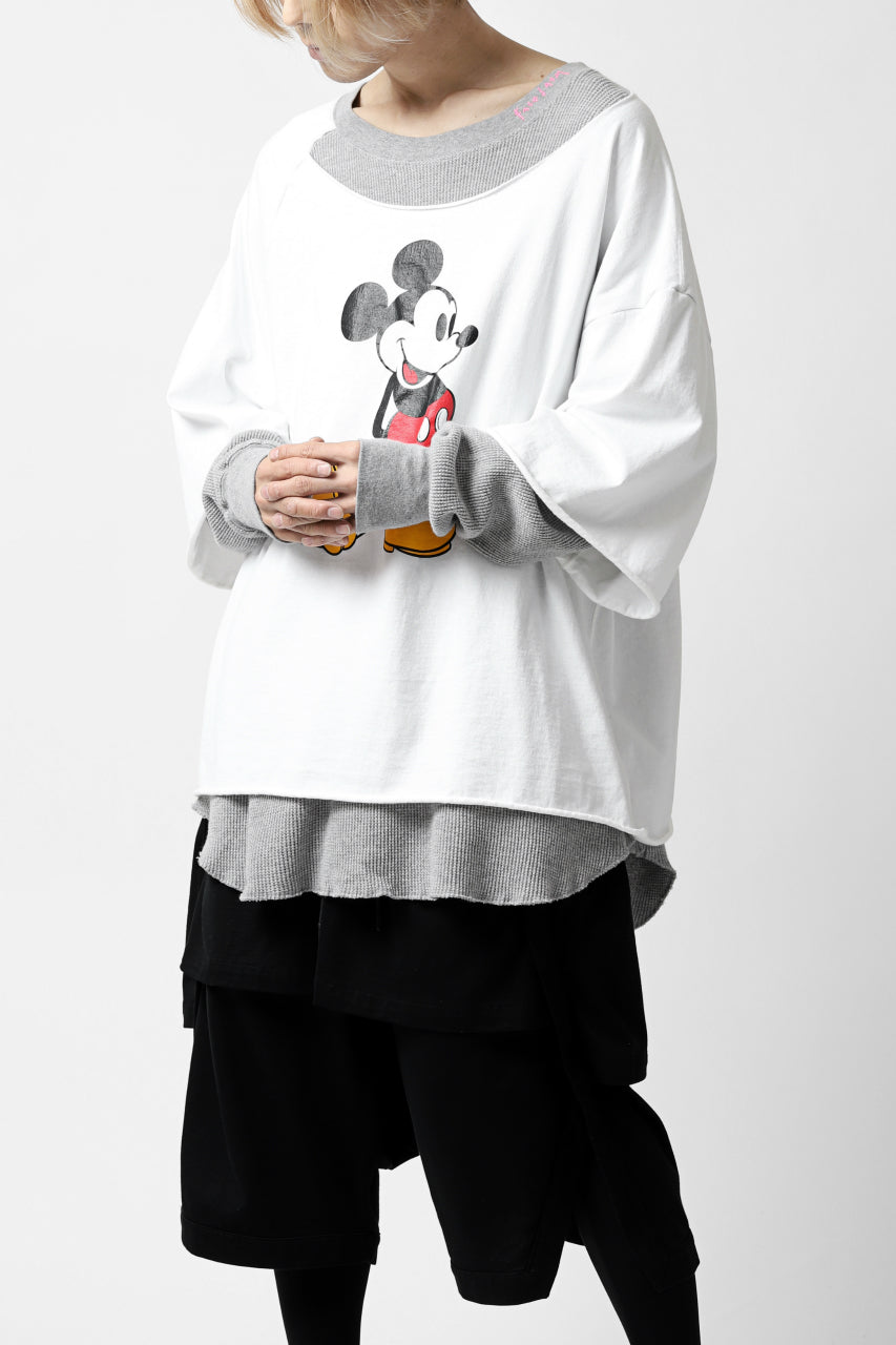 画像をギャラリービューアに読み込む, FACETASM × DISNEY Collaboration MICKEY DOCKING LAYER TOPS (WHITE)