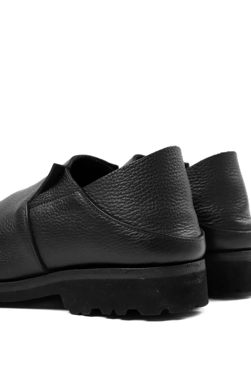 画像をギャラリービューアに読み込む, Portaille "one make" PL5 VB Slipon Shoes / Oiled Kip (OVER DYED BLACK)
