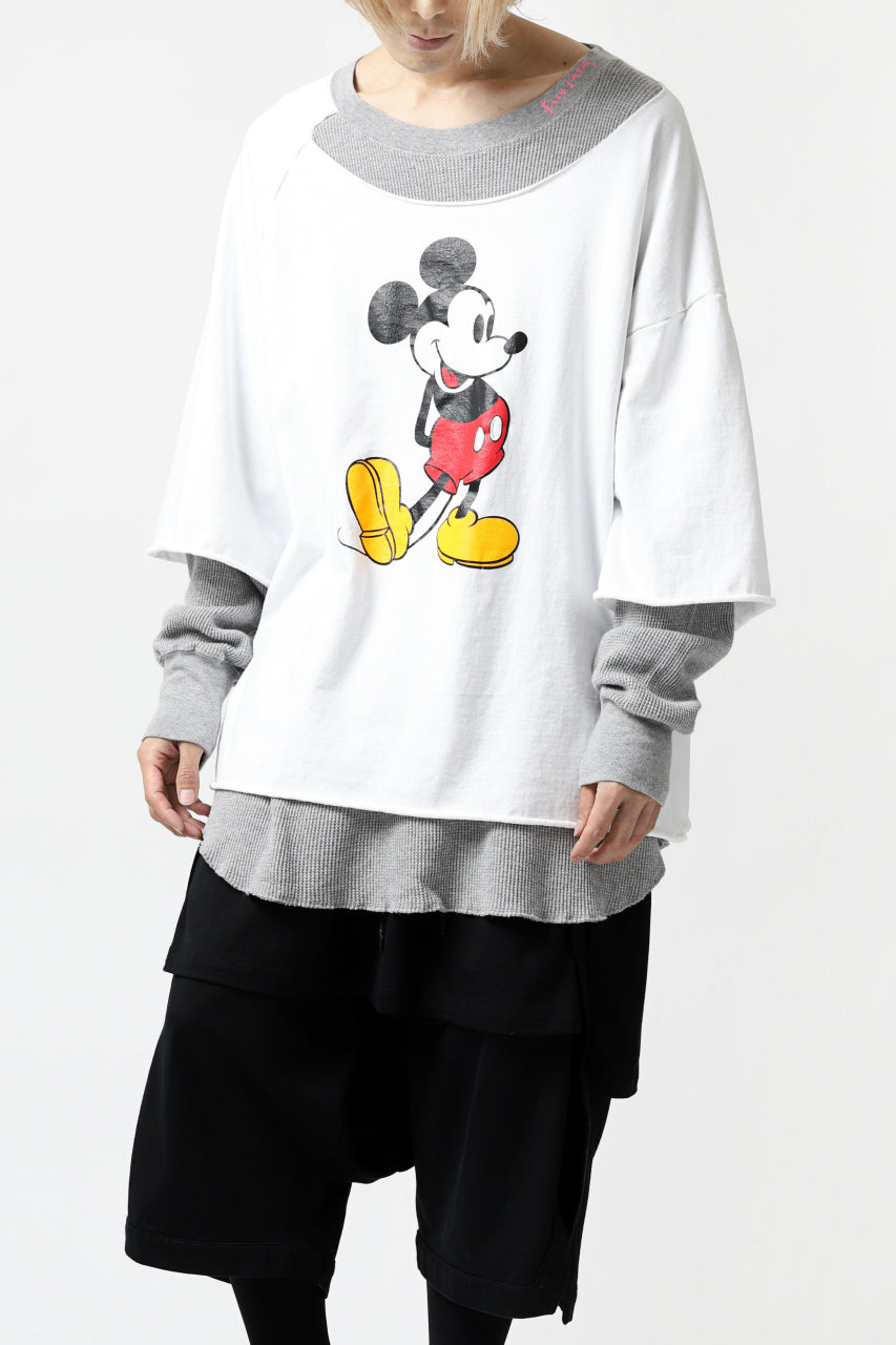 画像をギャラリービューアに読み込む, FACETASM × DISNEY Collaboration MICKEY DOCKING LAYER TOPS (WHITE)