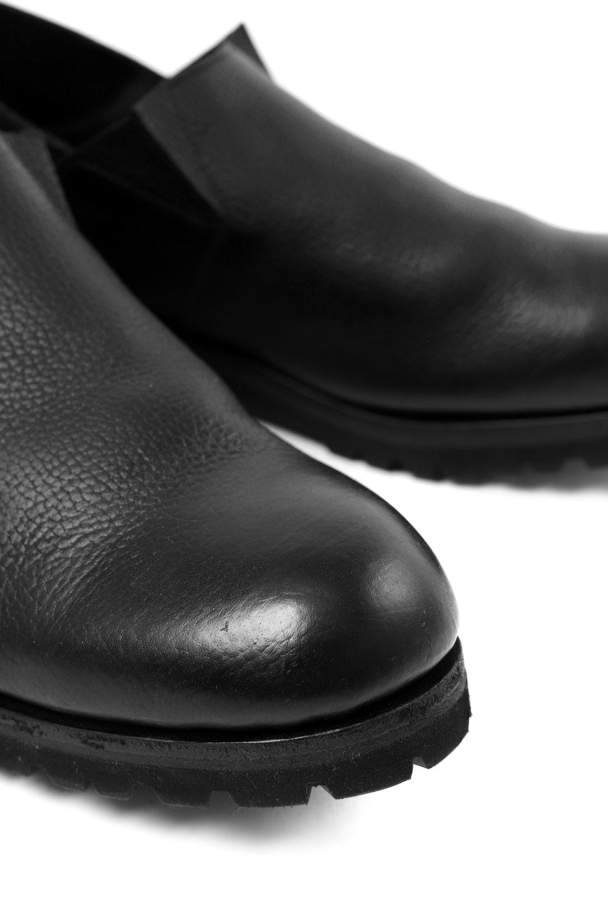 画像をギャラリービューアに読み込む, Portaille &quot;one make&quot; PL5 VB Slipon Shoes / Oiled Kip (OVER DYED BLACK)