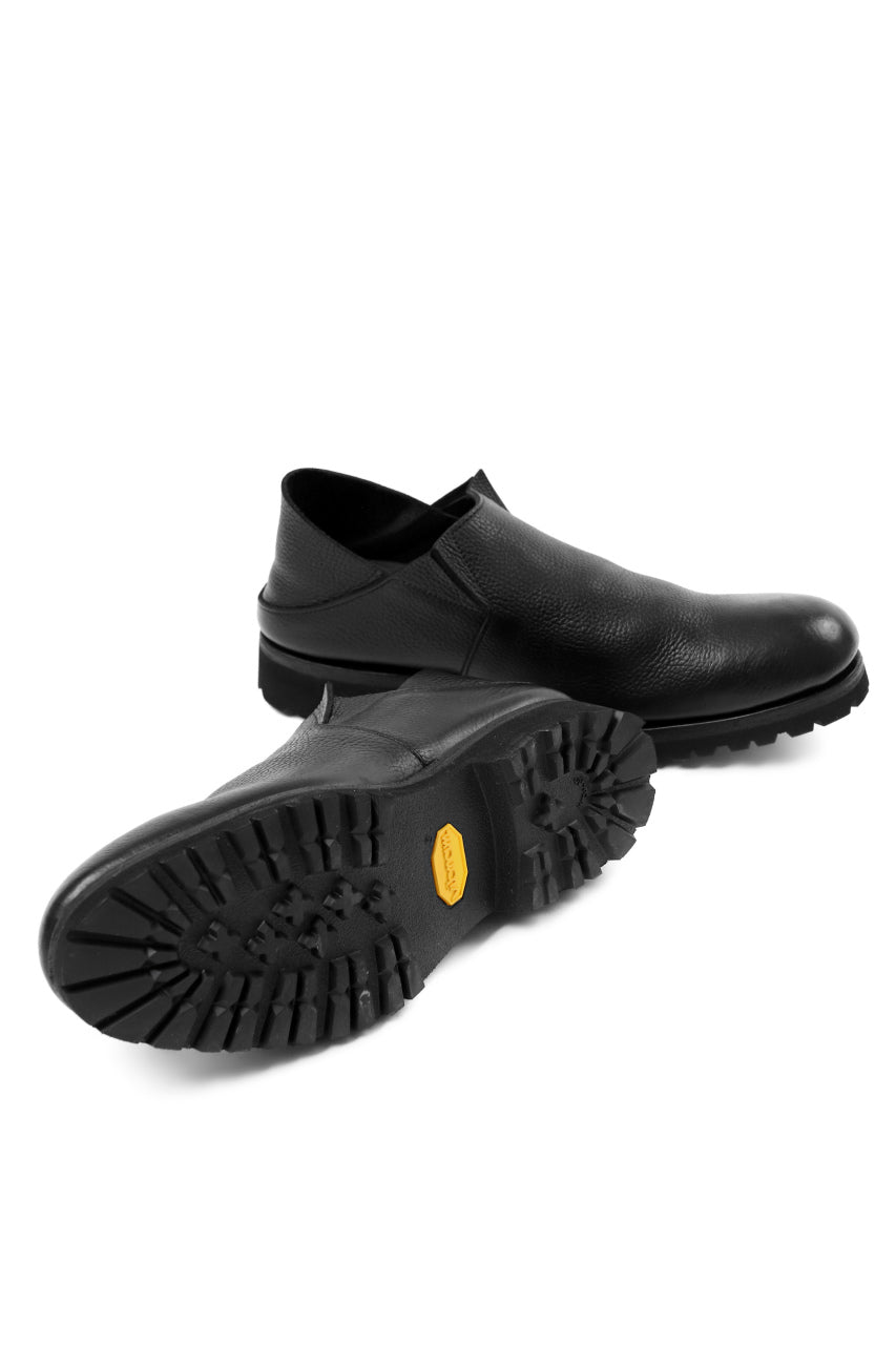 画像をギャラリービューアに読み込む, Portaille "one make" PL5 VB Slipon Shoes / Oiled Kip (OVER DYED BLACK)