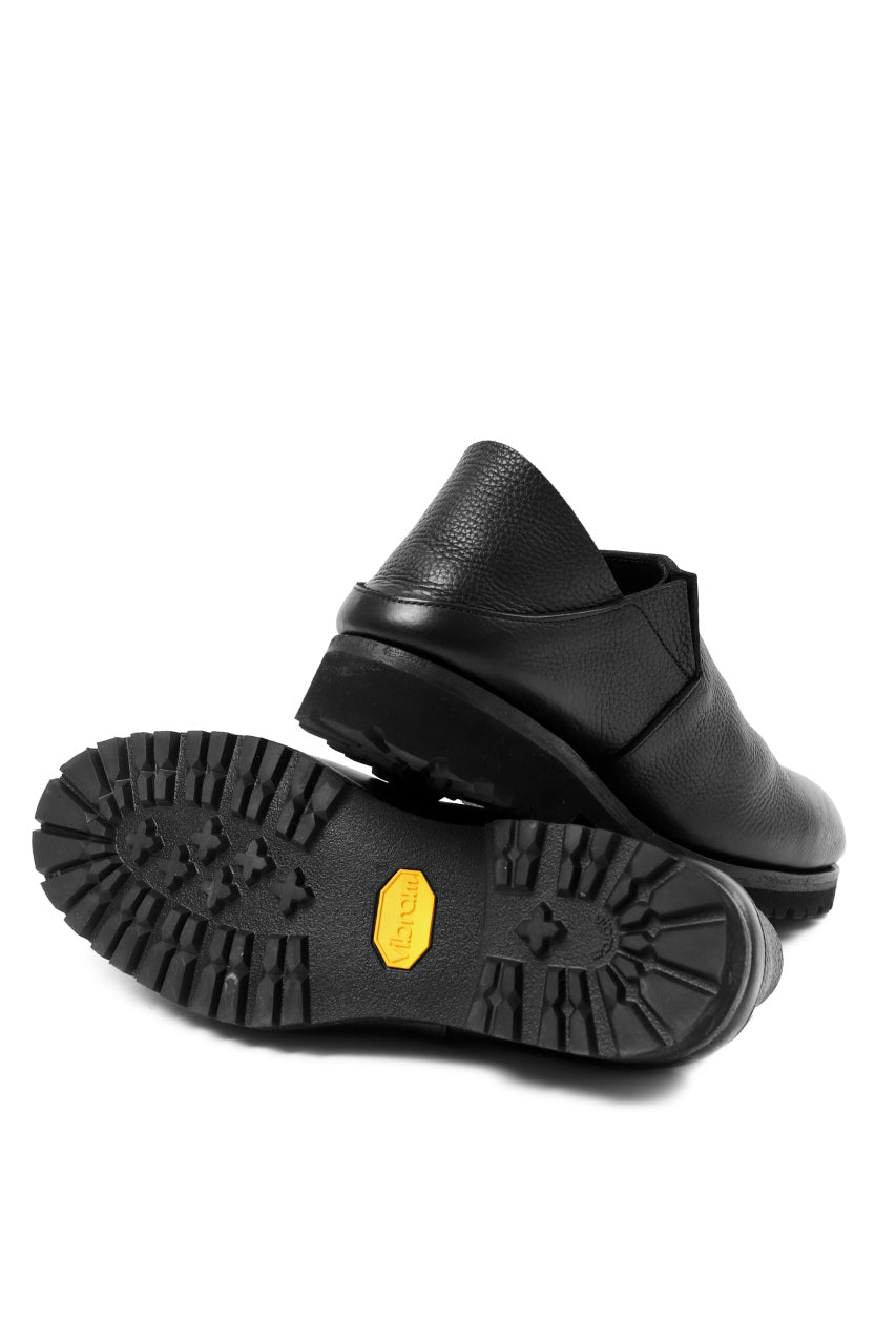 Portaille "one make" PL5 VB Slipon Shoes / Oiled Kip (OVER DYED BLACK)