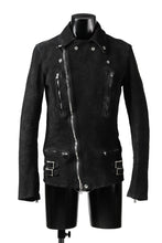 Load image into Gallery viewer, ISAMU KATAYAMA BACKLASH LTG DOUBLE BREASTED JACKET / REVERSE CALF OBJECT DYED (BLACK)