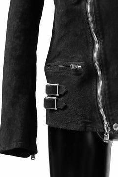 Load image into Gallery viewer, ISAMU KATAYAMA BACKLASH LTG DOUBLE BREASTED JACKET / REVERSE CALF OBJECT DYED (BLACK)