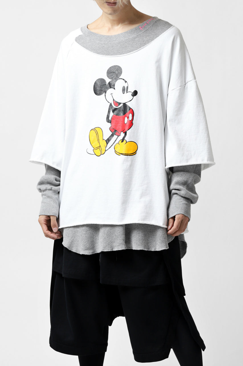 画像をギャラリービューアに読み込む, FACETASM × DISNEY Collaboration MICKEY DOCKING LAYER TOPS (WHITE)
