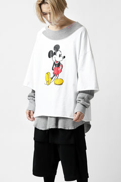 画像をギャラリービューアに読み込む, FACETASM × DISNEY Collaboration MICKEY DOCKING LAYER TOPS (WHITE)