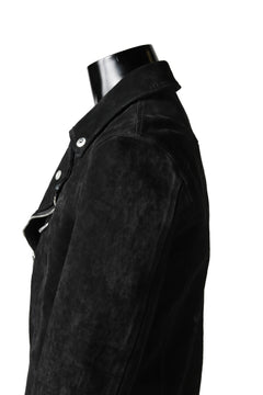 Load image into Gallery viewer, ISAMU KATAYAMA BACKLASH LTG DOUBLE BREASTED JACKET / REVERSE CALF OBJECT DYED (BLACK)