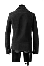 Load image into Gallery viewer, ISAMU KATAYAMA BACKLASH LTG DOUBLE BREASTED JACKET / REVERSE CALF OBJECT DYED (BLACK)