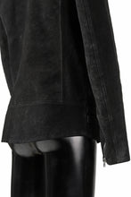 Load image into Gallery viewer, ISAMU KATAYAMA BACKLASH LTG DOUBLE BREASTED JACKET / REVERSE CALF OBJECT DYED (BLACK)