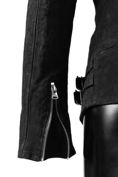 Load image into Gallery viewer, ISAMU KATAYAMA BACKLASH LTG DOUBLE BREASTED JACKET / REVERSE CALF OBJECT DYED (BLACK)