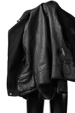Load image into Gallery viewer, ISAMU KATAYAMA BACKLASH LTG DOUBLE BREASTED JACKET / REVERSE CALF OBJECT DYED (BLACK)