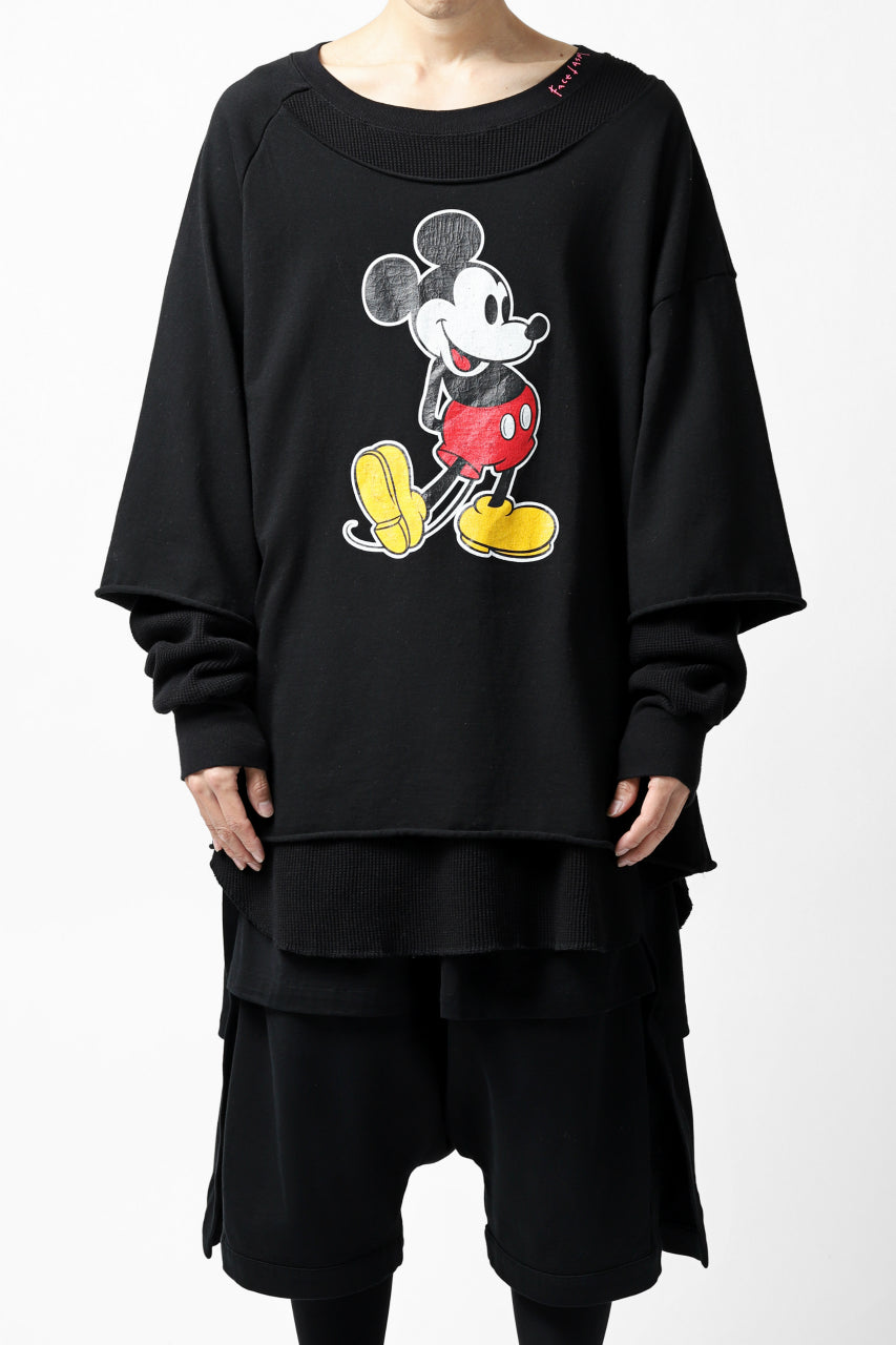 画像をギャラリービューアに読み込む, FACETASM × DISNEY Collaboration MICKEY DOCKING LAYER TOPS (BLACK)