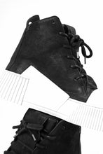 画像をギャラリービューアに読み込む, BORIS BIDJAN SABERI HORSE LEATHER MID CUT SNEAKER / WASHED & HAND TREATED "BAMBA1.1-SIN" (BLACK x WHITE)
