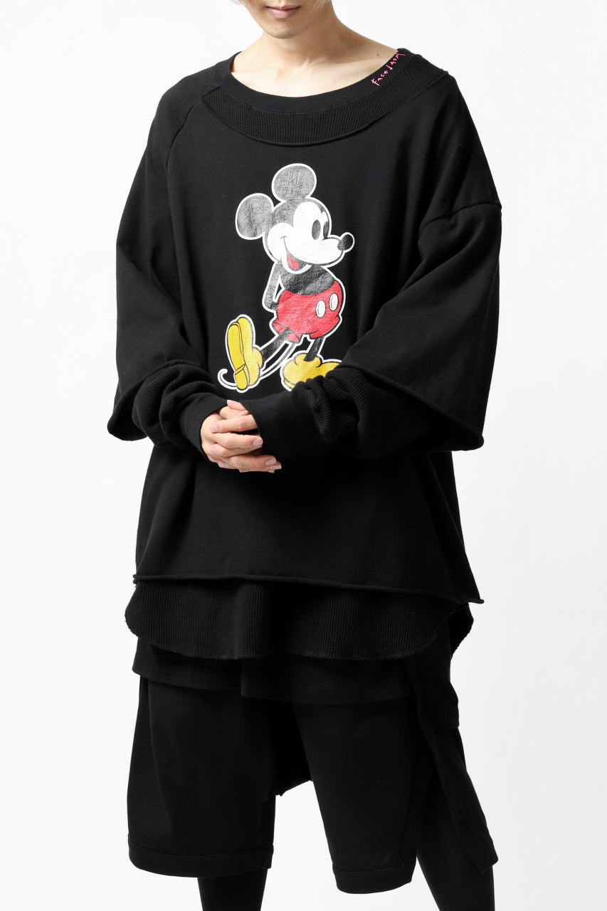 画像をギャラリービューアに読み込む, FACETASM × DISNEY Collaboration MICKEY DOCKING LAYER TOPS (BLACK)