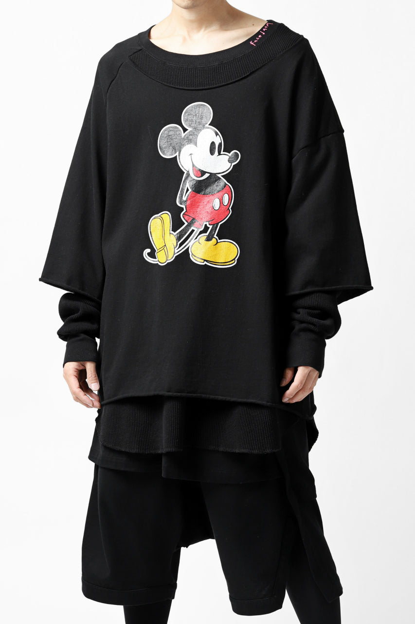 画像をギャラリービューアに読み込む, FACETASM × DISNEY Collaboration MICKEY DOCKING LAYER TOPS (BLACK)