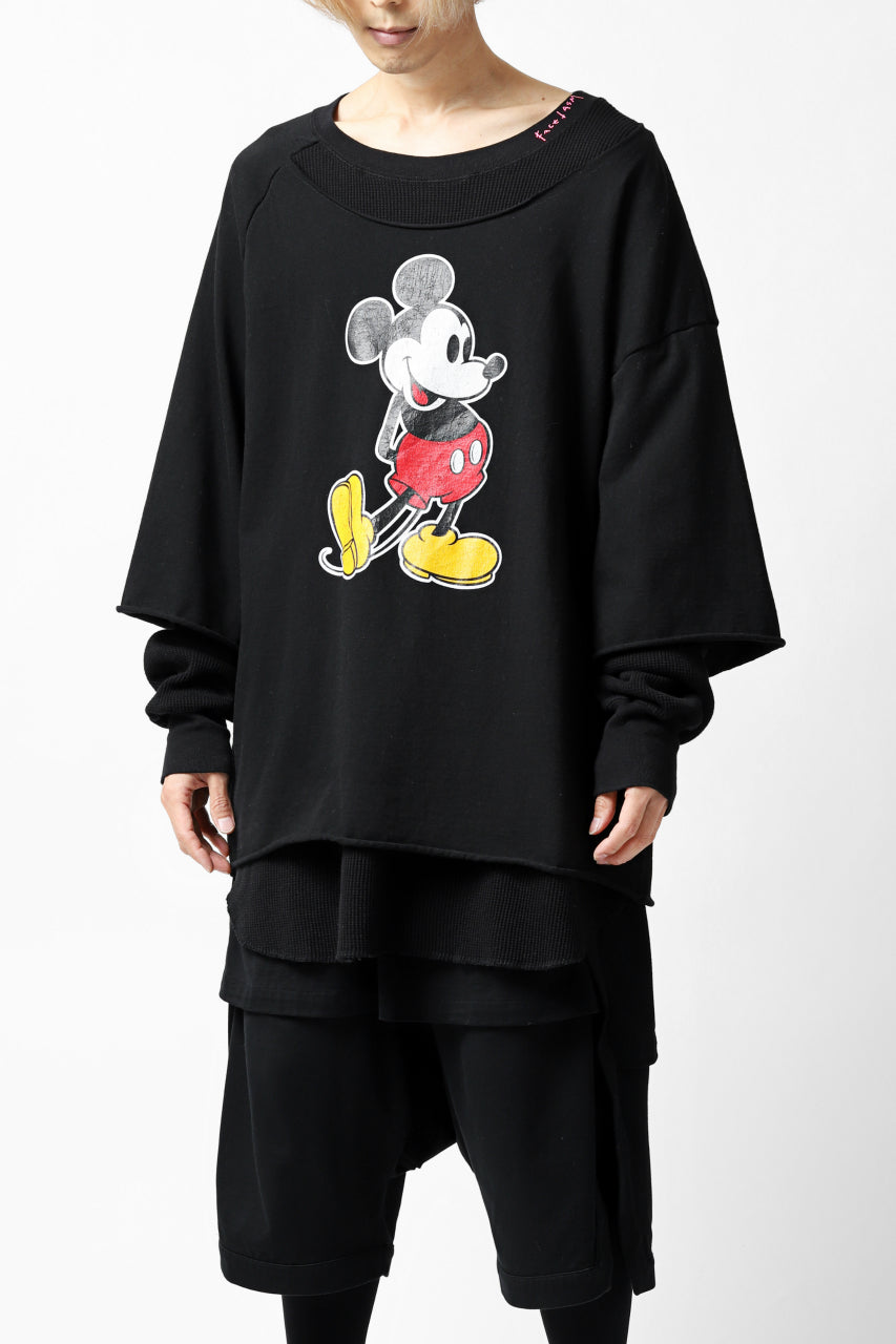 画像をギャラリービューアに読み込む, FACETASM × DISNEY Collaboration MICKEY DOCKING LAYER TOPS (BLACK)