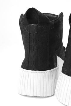 画像をギャラリービューアに読み込む, BORIS BIDJAN SABERI HORSE LEATHER MID CUT SNEAKER / WASHED & HAND TREATED "BAMBA1.1-SIN" (BLACK x WHITE)