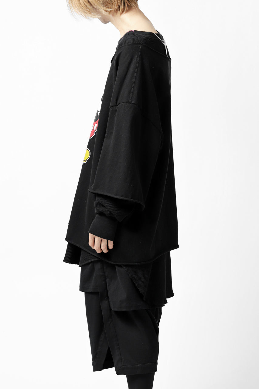 画像をギャラリービューアに読み込む, FACETASM × DISNEY Collaboration MICKEY DOCKING LAYER TOPS (BLACK)