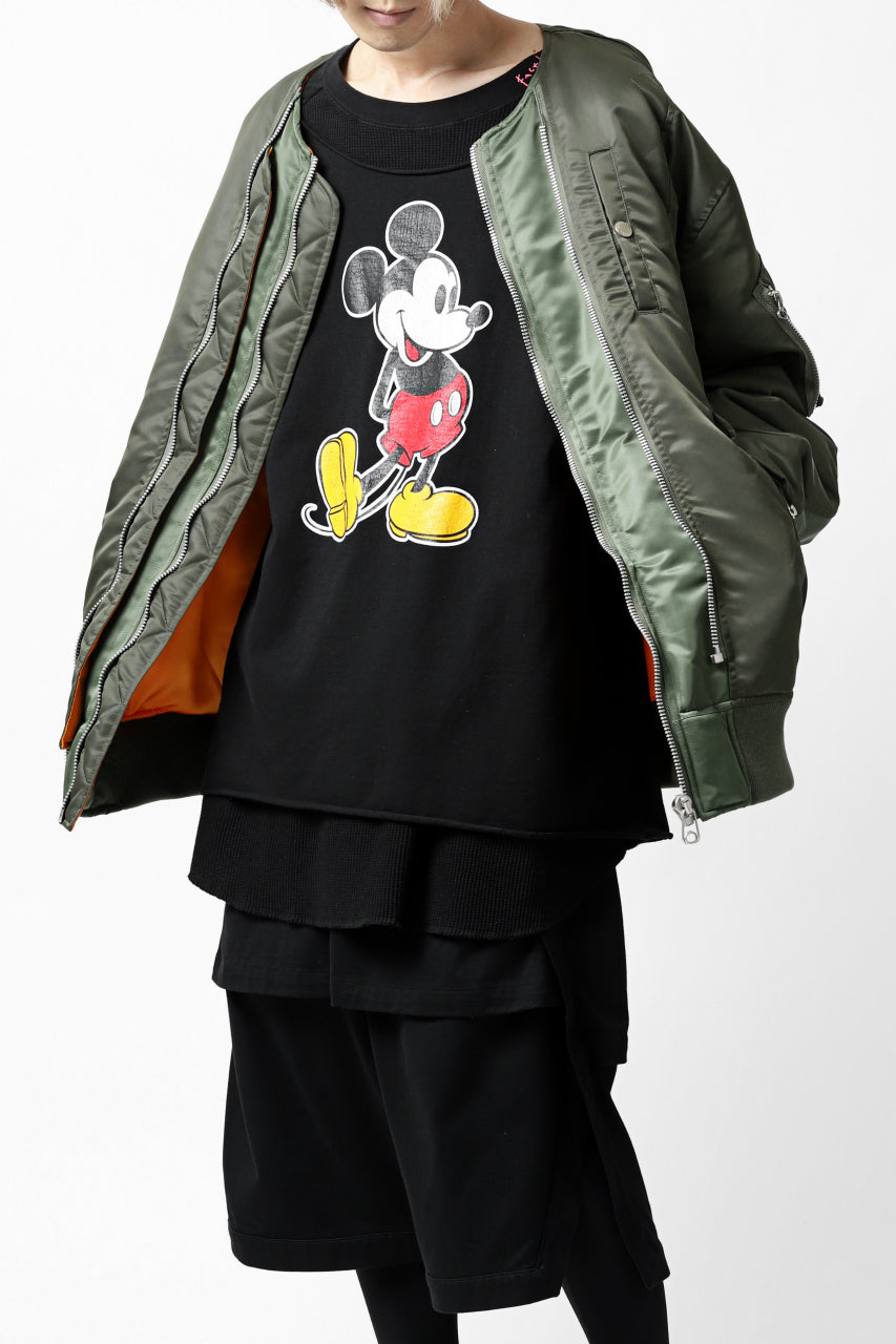 画像をギャラリービューアに読み込む, FACETASM × DISNEY Collaboration MICKEY DOCKING LAYER TOPS (BLACK)