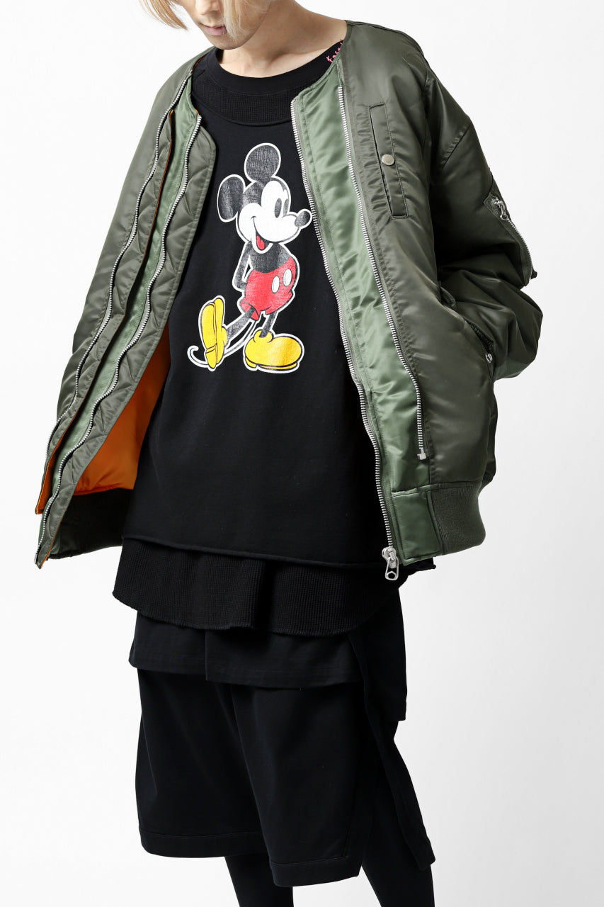 画像をギャラリービューアに読み込む, FACETASM × DISNEY Collaboration MICKEY DOCKING LAYER TOPS (BLACK)