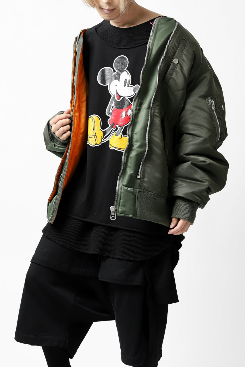 画像をギャラリービューアに読み込む, FACETASM × DISNEY Collaboration MICKEY DOCKING LAYER TOPS (BLACK)