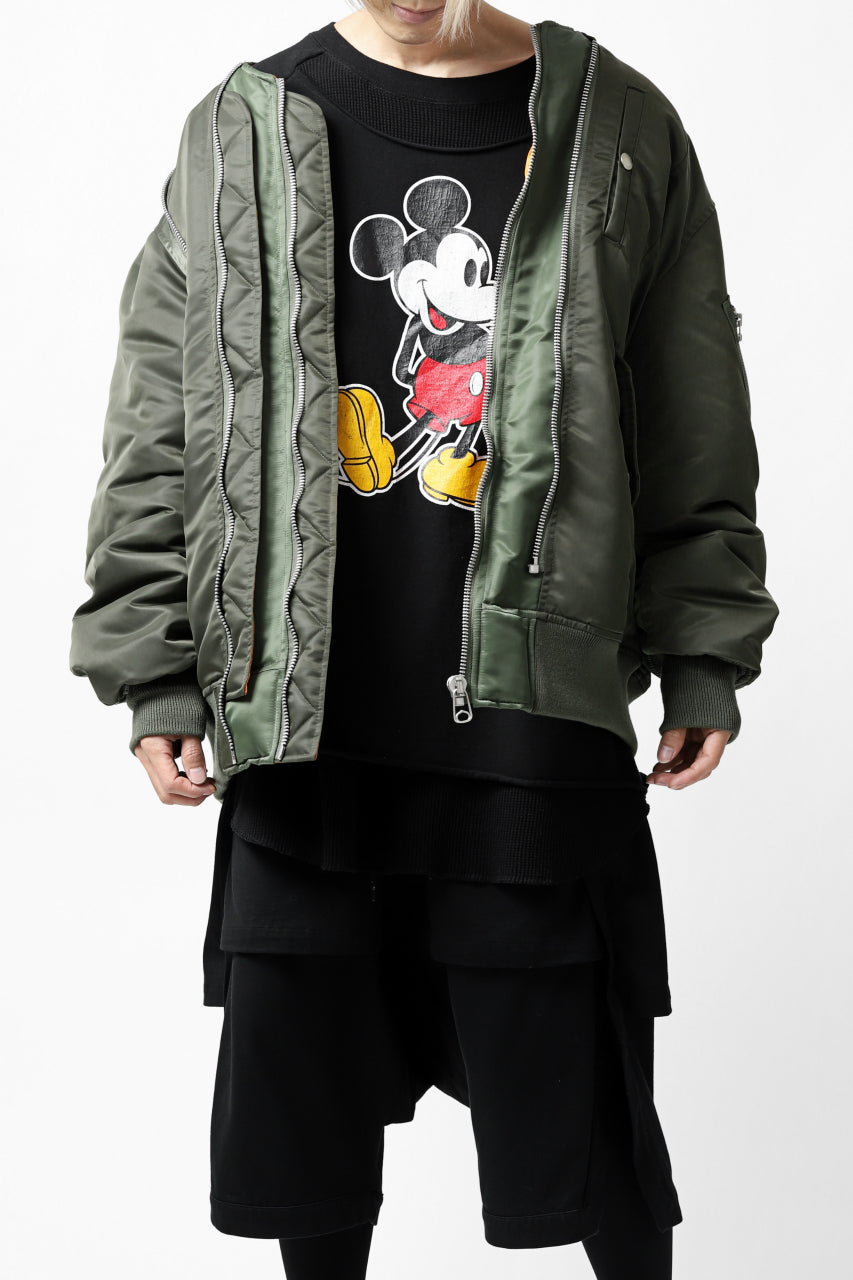 画像をギャラリービューアに読み込む, FACETASM × DISNEY Collaboration MICKEY DOCKING LAYER TOPS (BLACK)