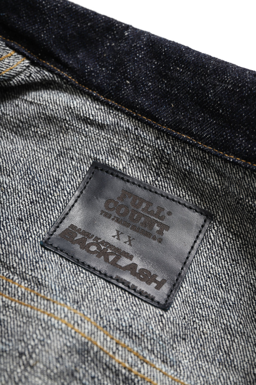 Load image into Gallery viewer, BACKLASH xx FULLCOUNT Collaboration JEAN JACKET / 13.7oz ZIMBABWE DENIM (INDIGO BLUE)
