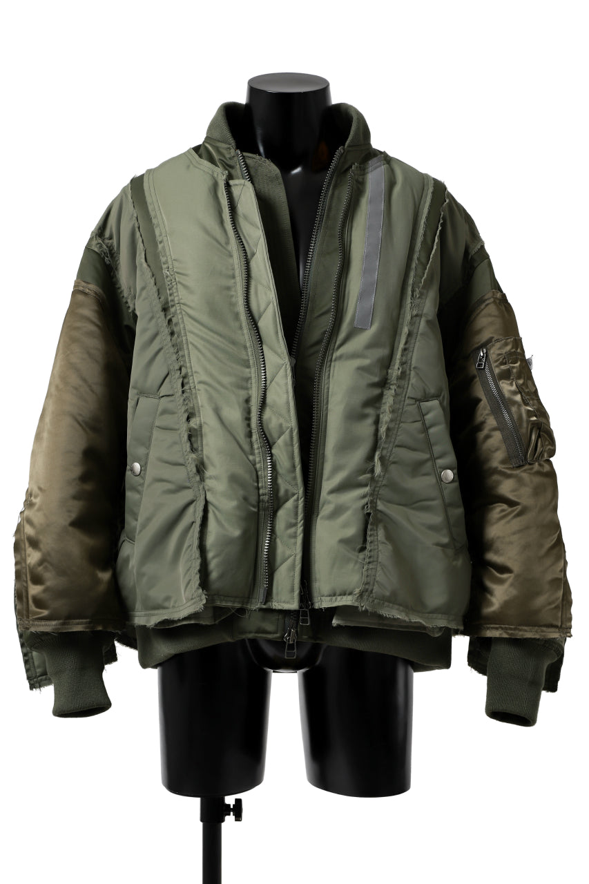 画像をギャラリービューアに読み込む, FACETASM DOCKING/LAYER FLIGHT JACKET (KHAKI)