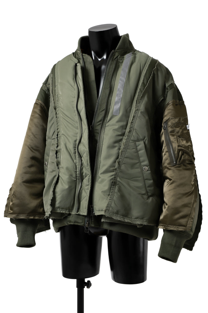 画像をギャラリービューアに読み込む, FACETASM DOCKING/LAYER FLIGHT JACKET (KHAKI)