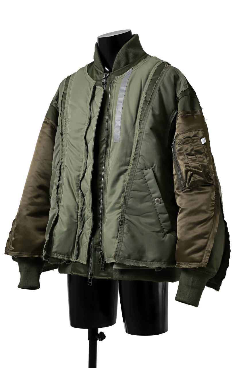 画像をギャラリービューアに読み込む, FACETASM DOCKING/LAYER FLIGHT JACKET (KHAKI)