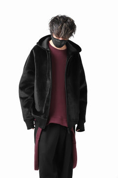 画像をギャラリービューアに読み込む, Y-3 Yohji Yamamoto FULL ZIP SQUARE HOODIE PARKA / VELVET SPACER (BLACK)