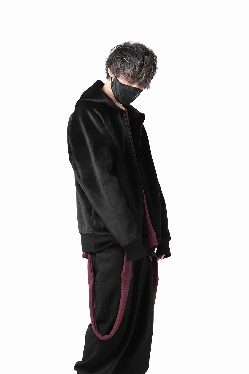 画像をギャラリービューアに読み込む, Y-3 Yohji Yamamoto FULL ZIP SQUARE HOODIE PARKA / VELVET SPACER (BLACK)