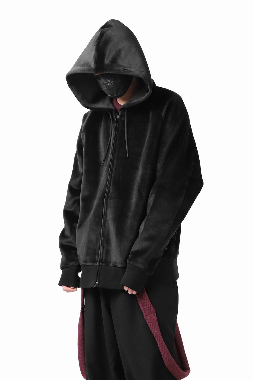 画像をギャラリービューアに読み込む, Y-3 Yohji Yamamoto FULL ZIP SQUARE HOODIE PARKA / VELVET SPACER (BLACK)