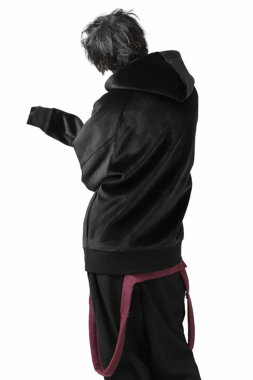 画像をギャラリービューアに読み込む, Y-3 Yohji Yamamoto FULL ZIP SQUARE HOODIE PARKA / VELVET SPACER (BLACK)