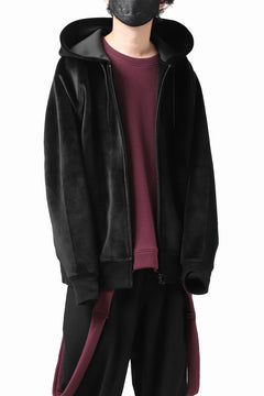 画像をギャラリービューアに読み込む, Y-3 Yohji Yamamoto FULL ZIP SQUARE HOODIE PARKA / VELVET SPACER (BLACK)