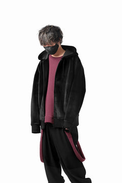 画像をギャラリービューアに読み込む, Y-3 Yohji Yamamoto FULL ZIP SQUARE HOODIE PARKA / VELVET SPACER (BLACK)